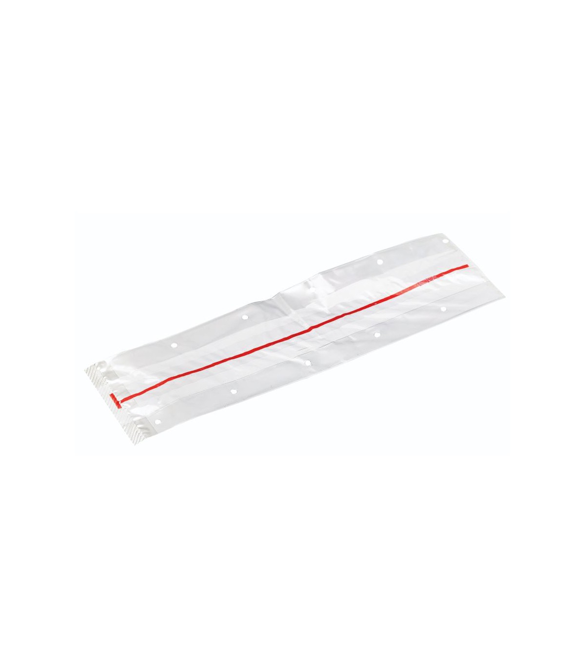 Sac sandwich plastique transparent lisi re rouge perfor H295mm